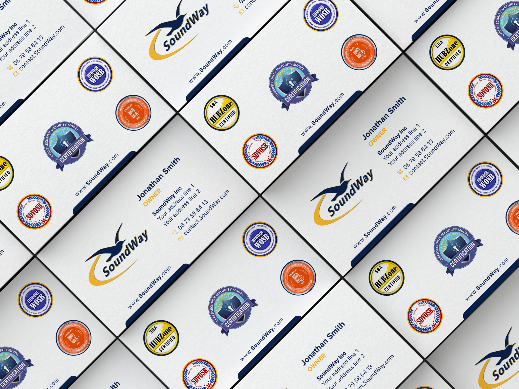 Design de Carte de Visite par HYPdesign pour SoundWay Consulting Incorporated | Design #26500502