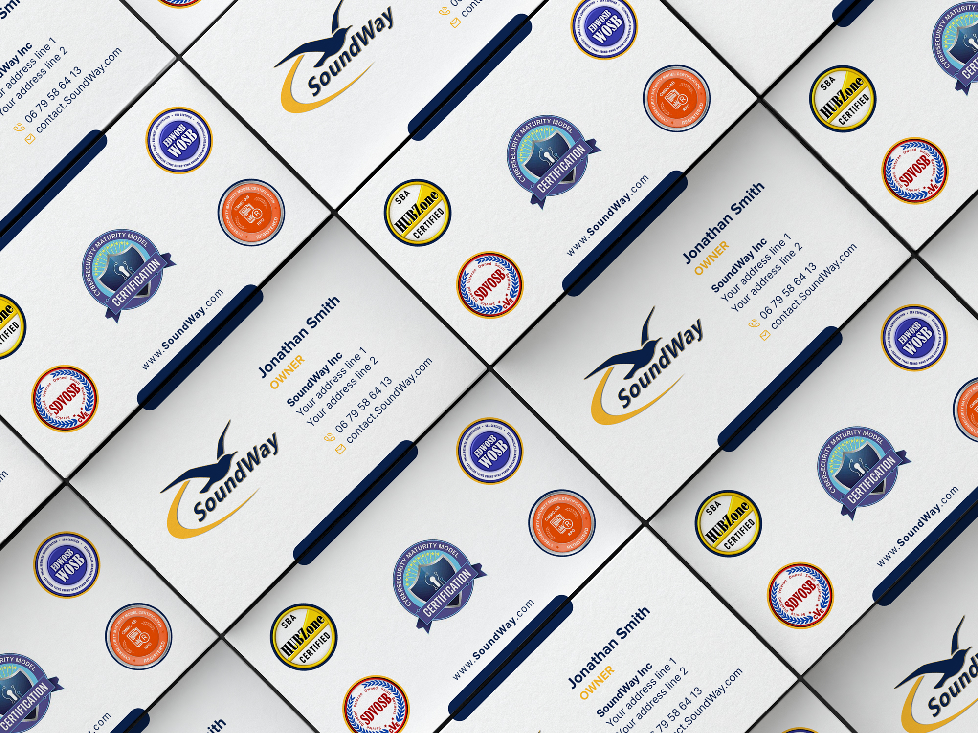 Design de Carte de Visite par HYPdesign pour SoundWay Consulting Incorporated | Design #26500506