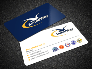 Business Card Design by LAXMI DESIGNHUB for SoundWay Consulting Incorporated | Design: #26498977