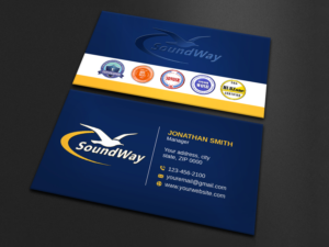 Business Card Design by LAXMI DESIGNHUB for SoundWay Consulting Incorporated | Design: #26498986