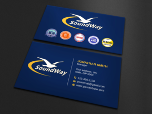 Business Card Design by LAXMI DESIGNHUB for SoundWay Consulting Incorporated | Design: #26498992
