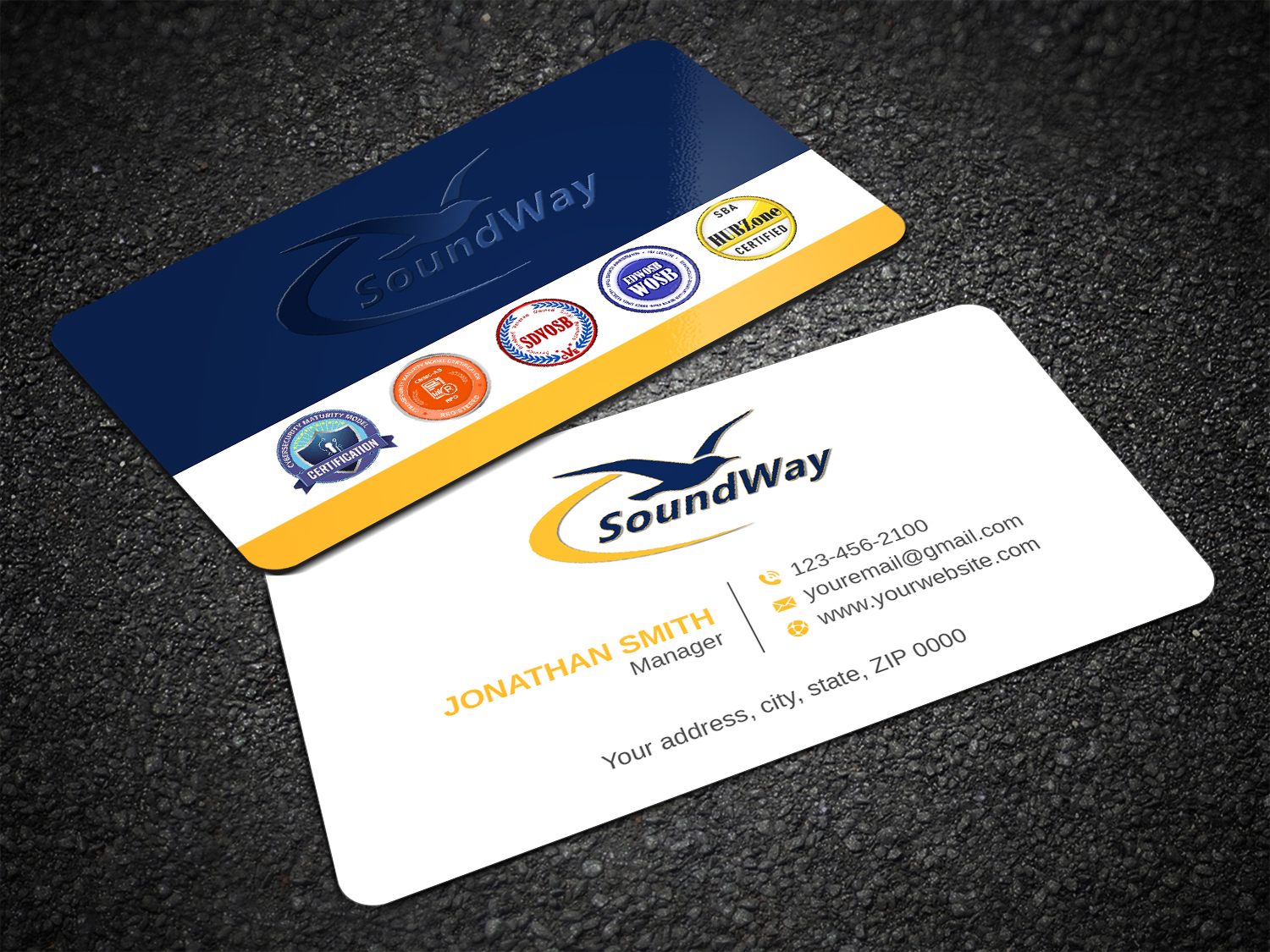 Design de Carte de Visite par LAXMI DESIGNHUB pour SoundWay Consulting Incorporated | Design #26498993