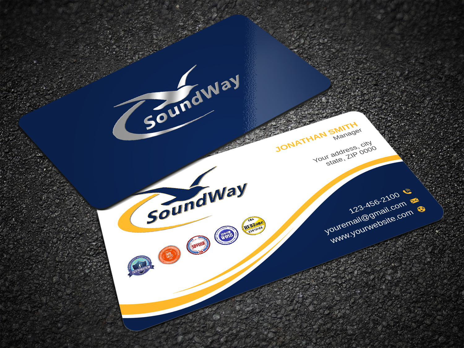 Design de Carte de Visite par LAXMI DESIGNHUB pour SoundWay Consulting Incorporated | Design #26498999