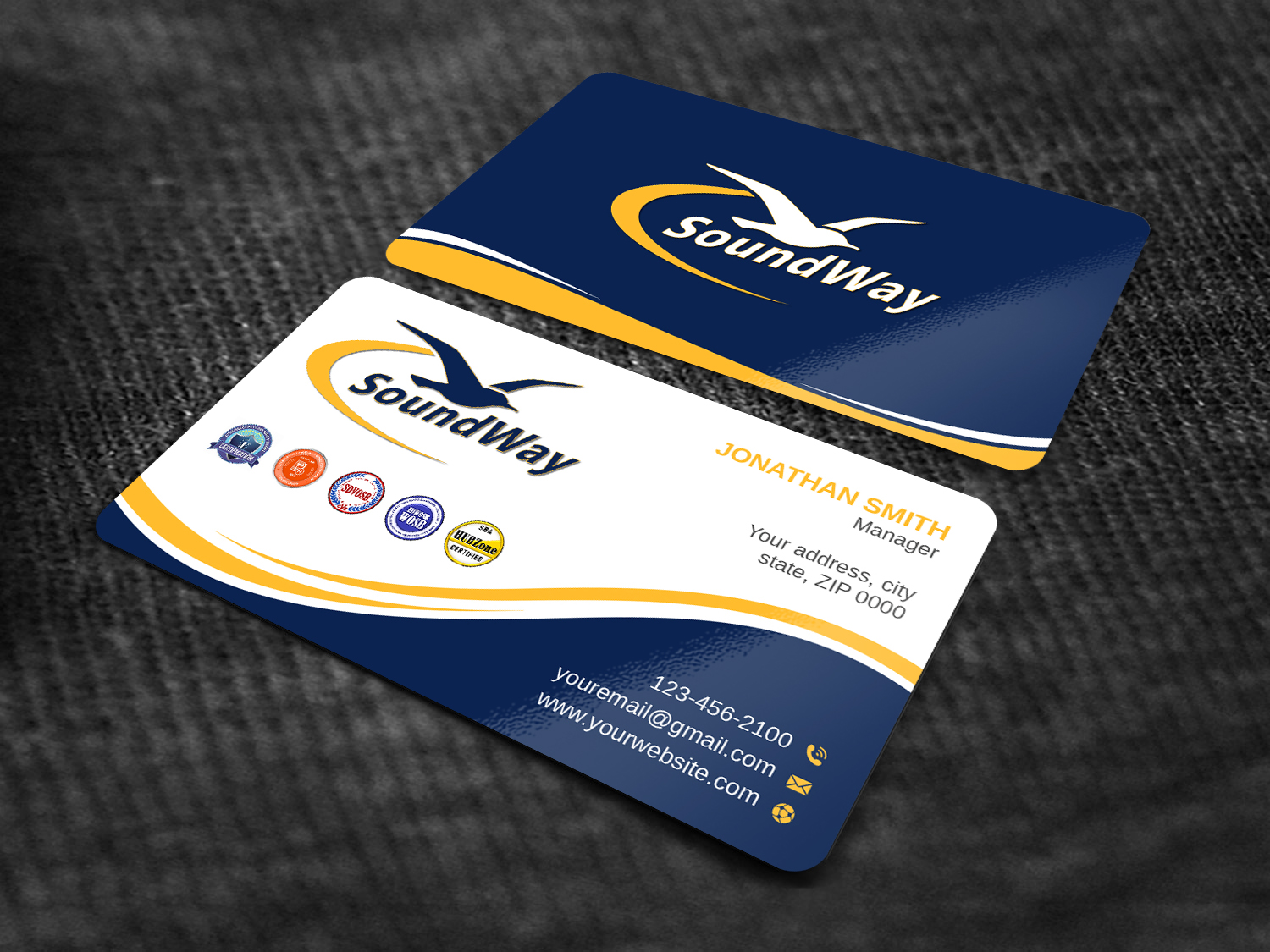 Design de Carte de Visite par LAXMI DESIGNHUB pour SoundWay Consulting Incorporated | Design #26503848