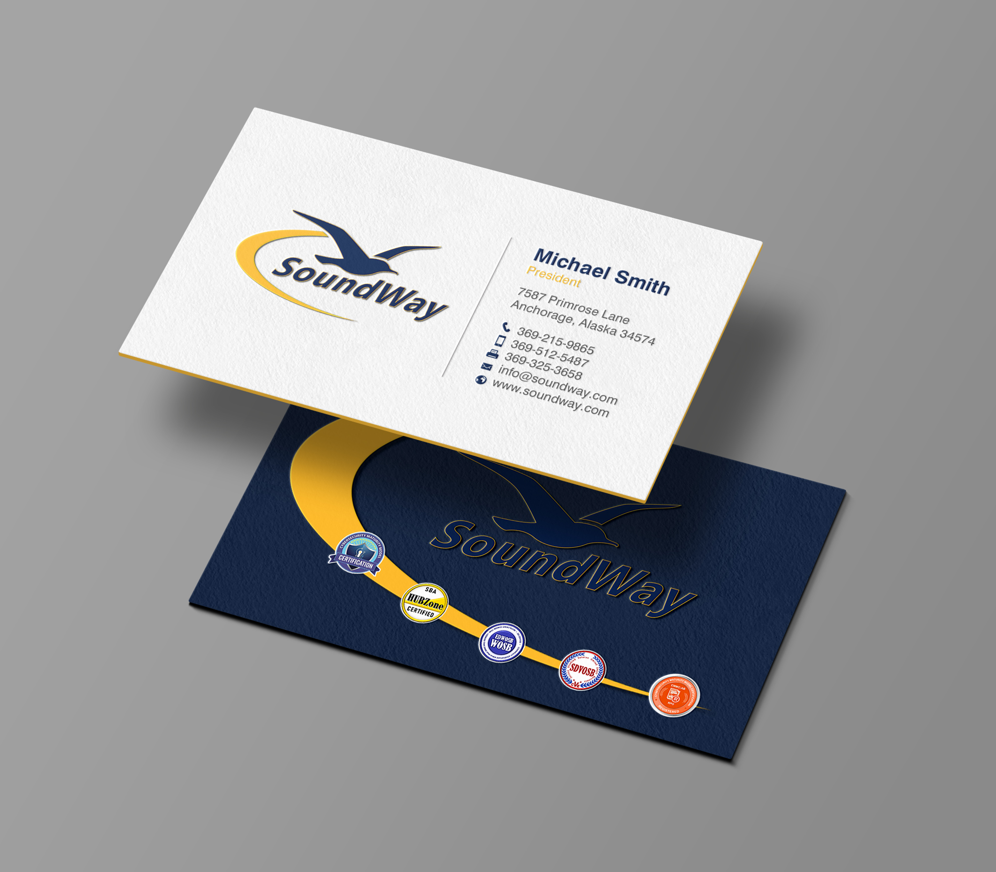 Design de Carte de Visite par chandrayaan.creative pour SoundWay Consulting Incorporated | Design #26503931
