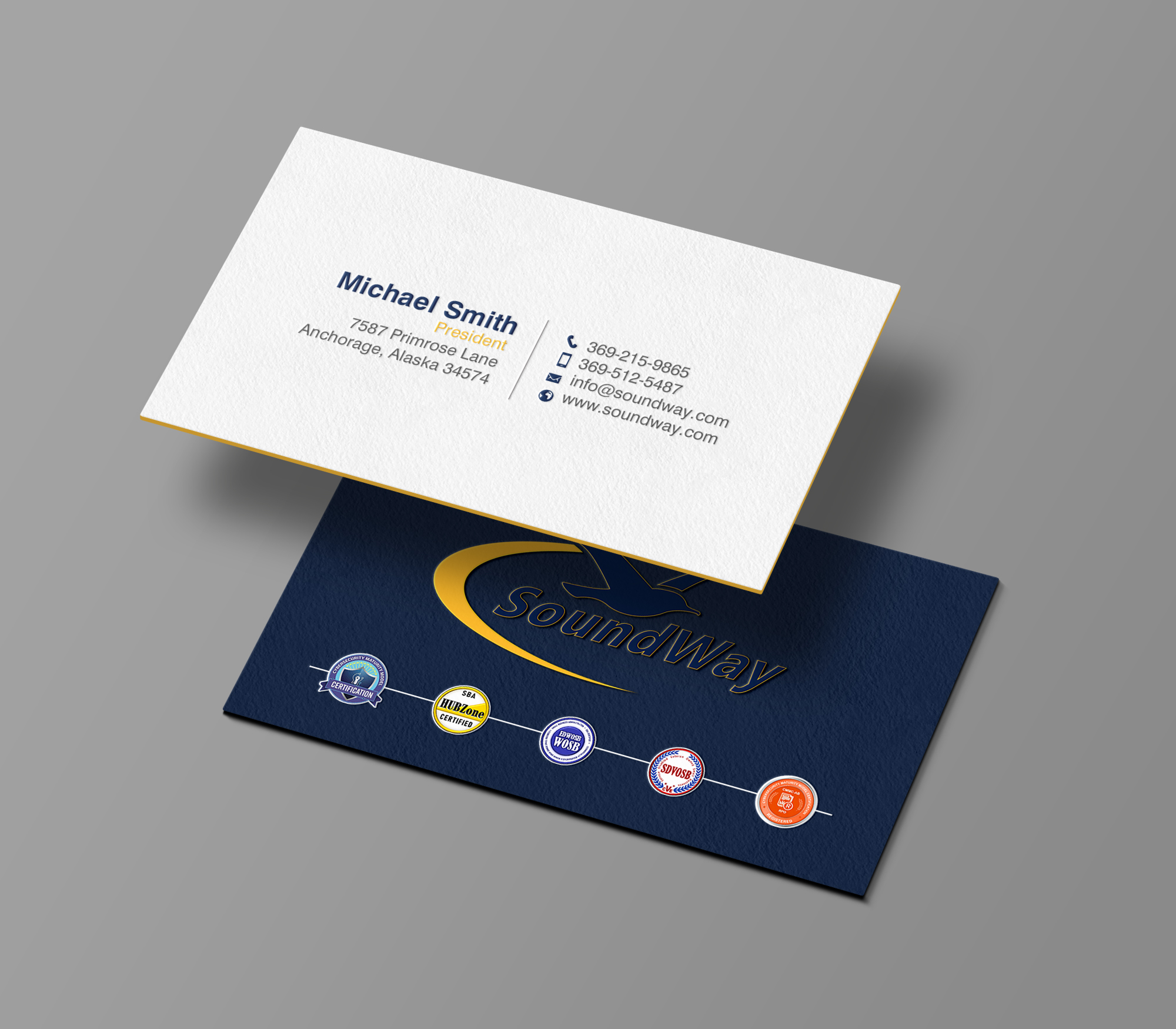 Design de Carte de Visite par chandrayaan.creative pour SoundWay Consulting Incorporated | Design #26503932