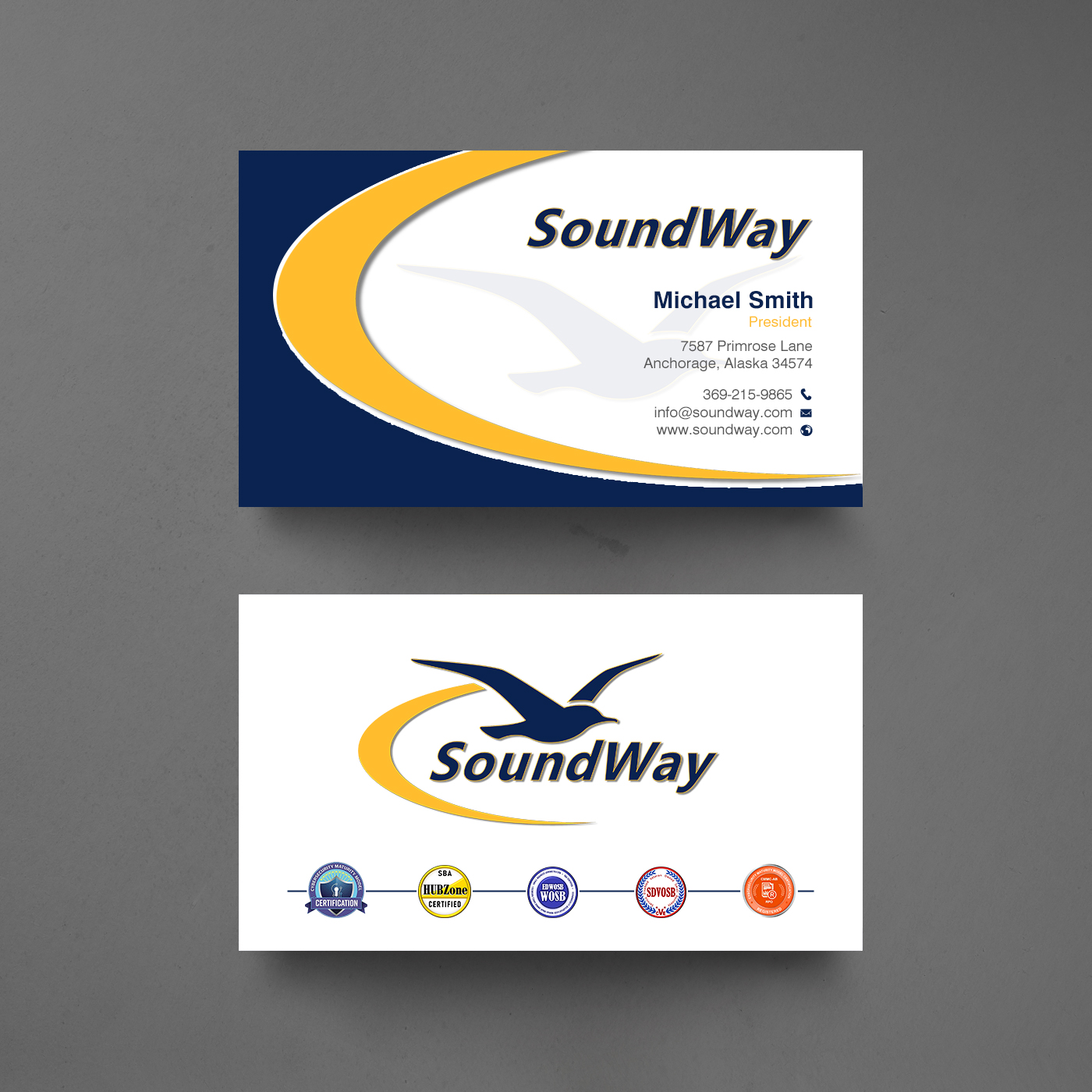 Design de Carte de Visite par chandrayaan.creative pour SoundWay Consulting Incorporated | Design #26504566