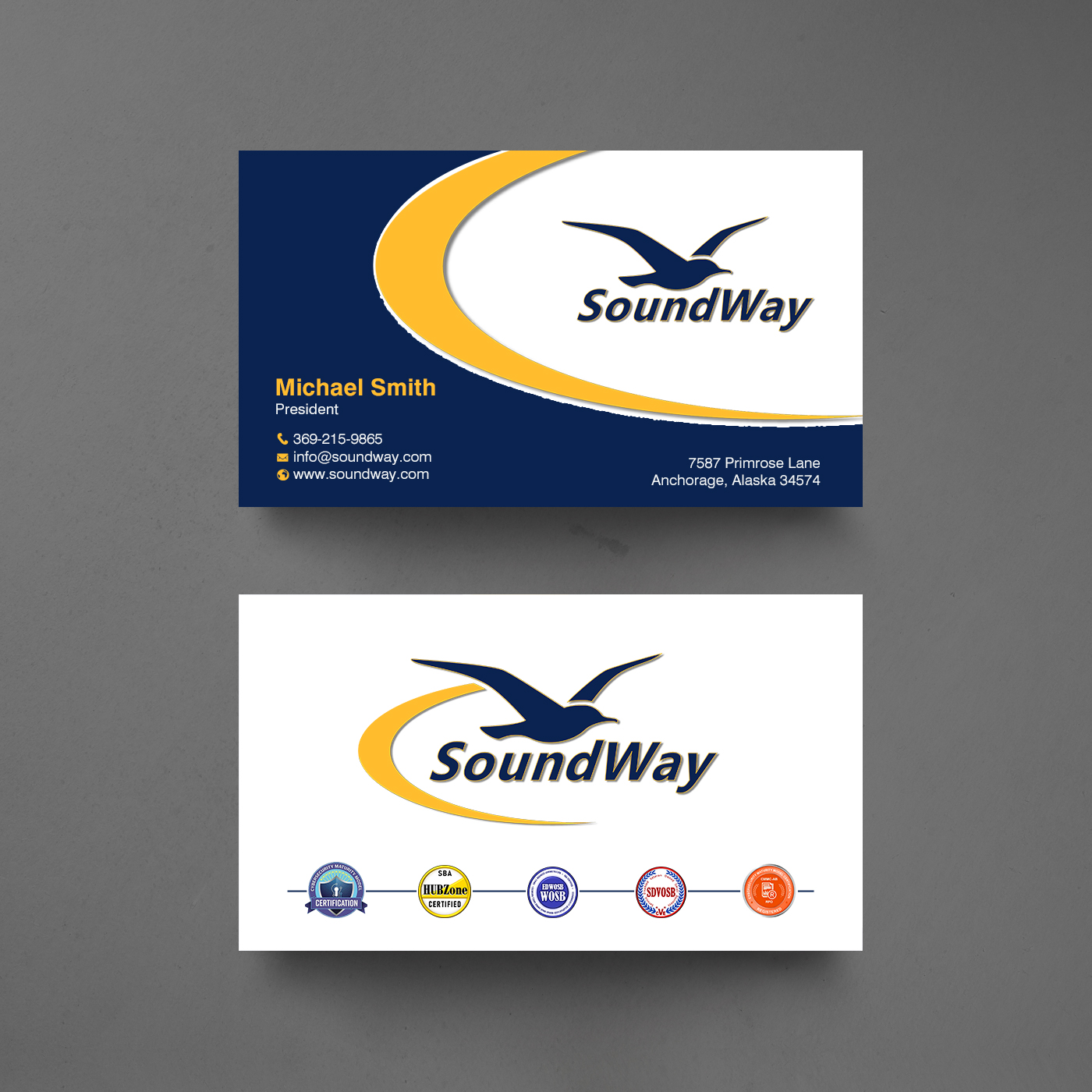 Design de Carte de Visite par chandrayaan.creative pour SoundWay Consulting Incorporated | Design #26504567
