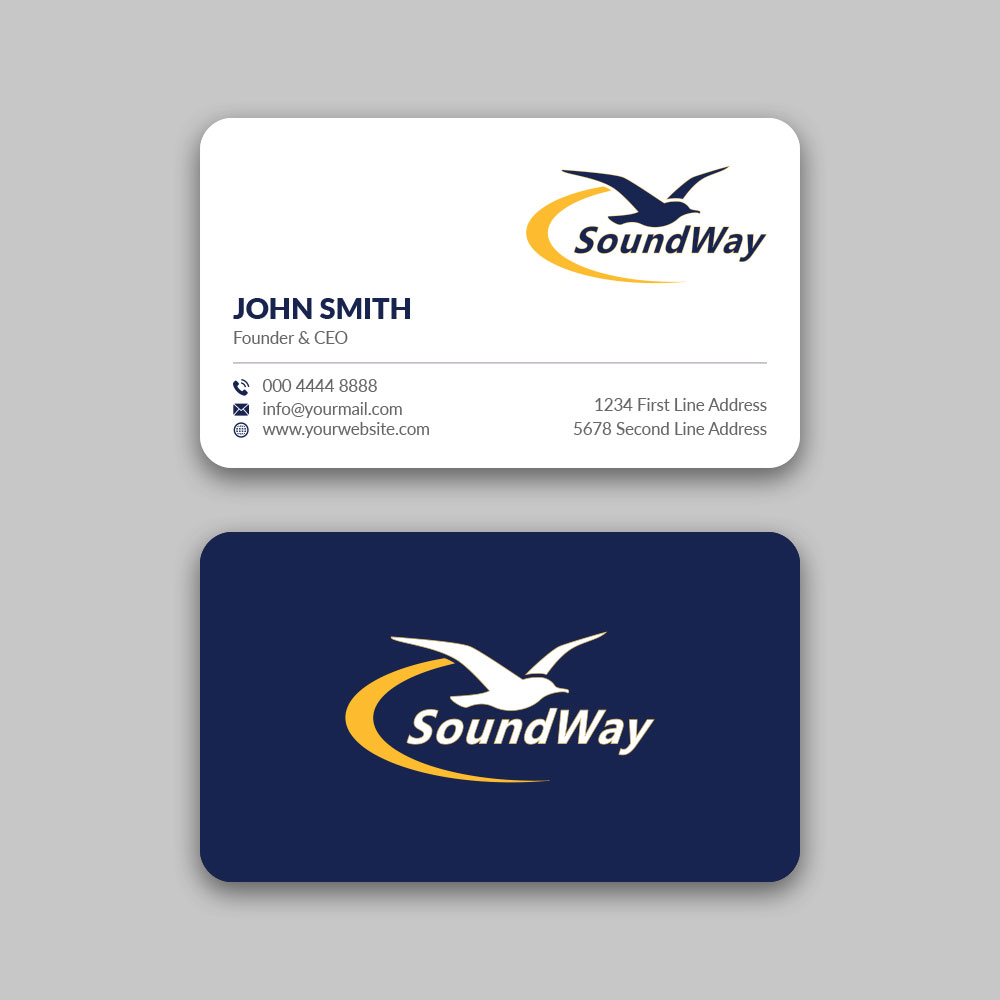Business Card Design by Musa. A for SoundWay Consulting Incorporated | Design #26517408