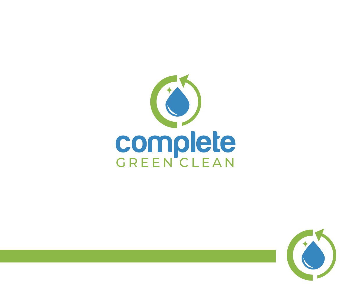 Logo Design by Fat Bat Man for Complete Green Clean  | Design #26505448