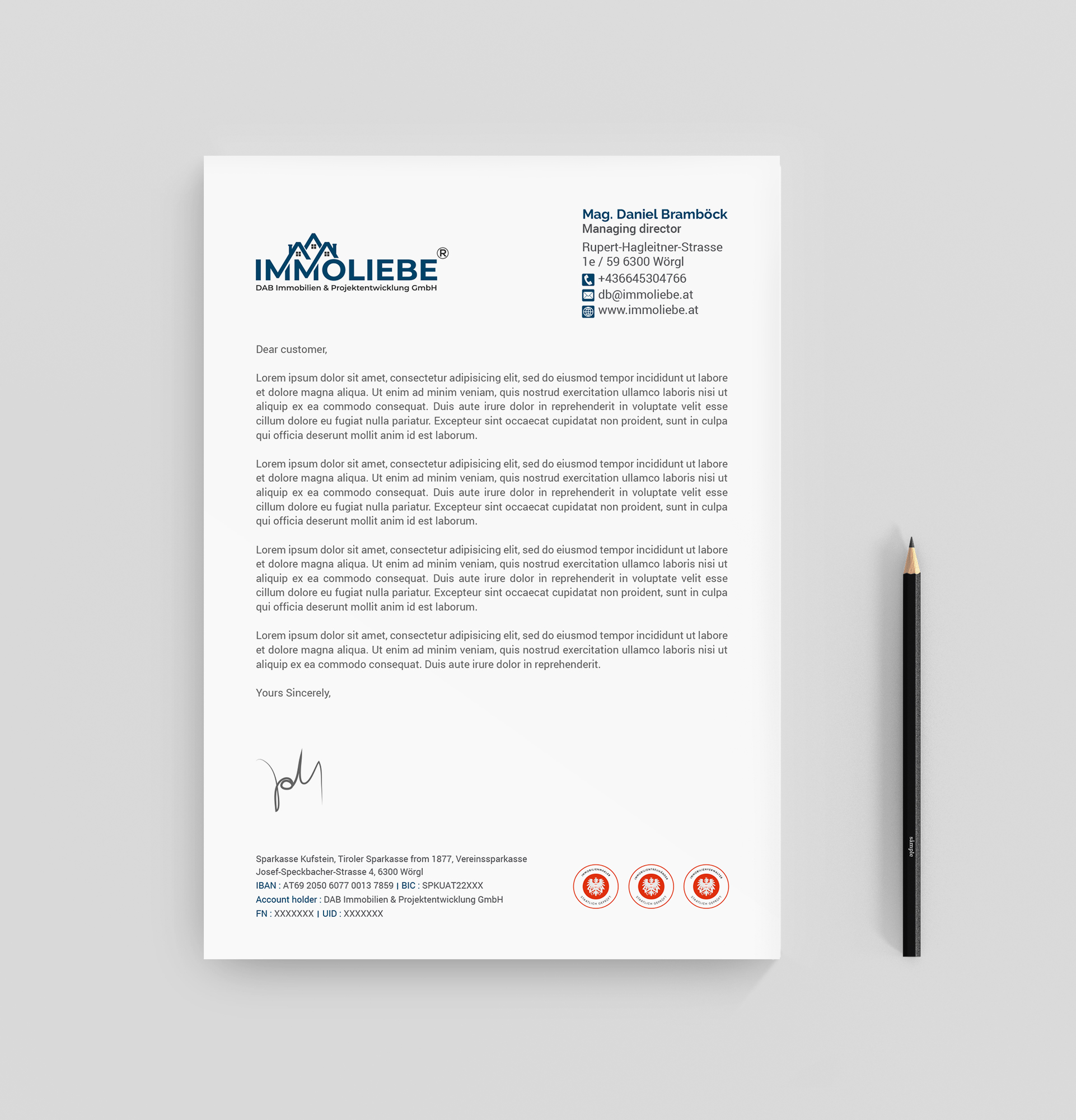 Letterhead Design by R.design for this project | Design #26504140