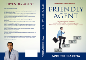 Book cover for "Friendly Agent" focused on scaling up an Insurance Agency | Book Cover Design by Wally_F