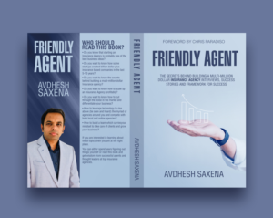 Book cover for "Friendly Agent" focused on scaling up an Insurance Agency | Book Cover Design by RGraphic
