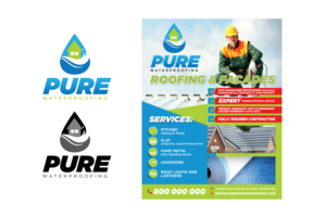 Pure Waterproofing - Logo and Advert | Werbe-Design von apolgv