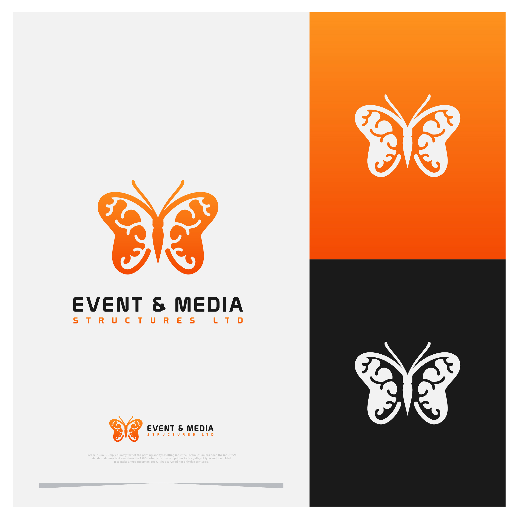 Logo Design by Mime Artworks for event & media structures ltd  | Design #26540387
