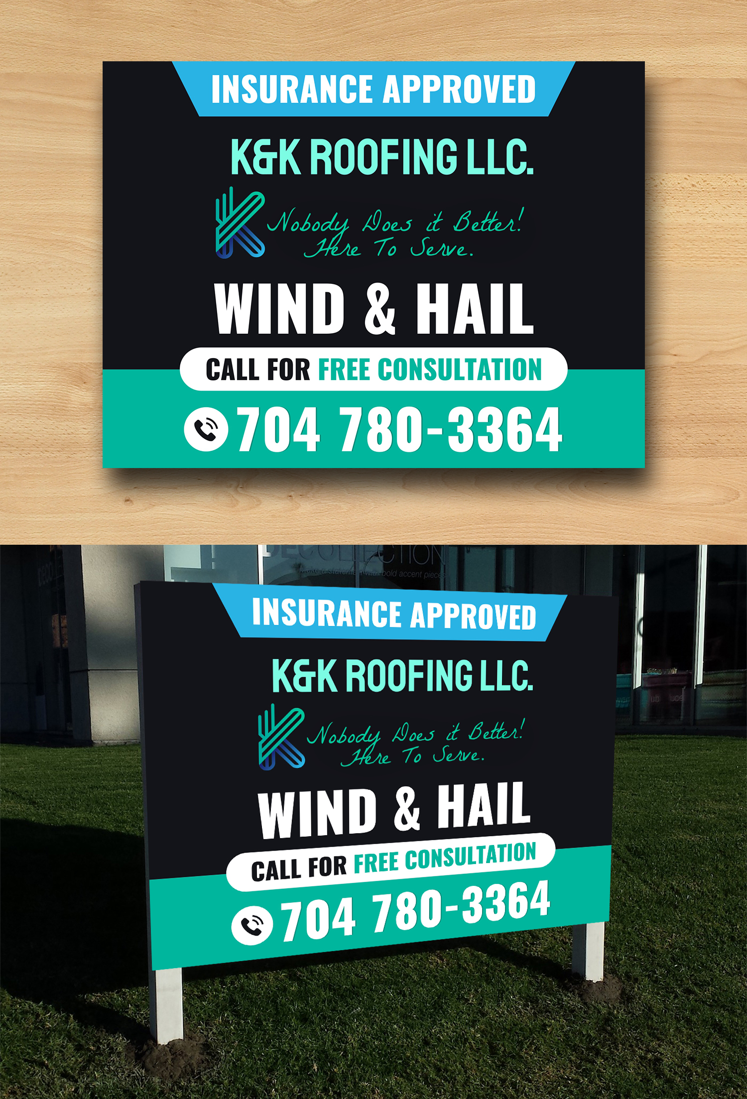 Schilder-Design von ecorokerz für K&K ROOFING  | Design #26511368