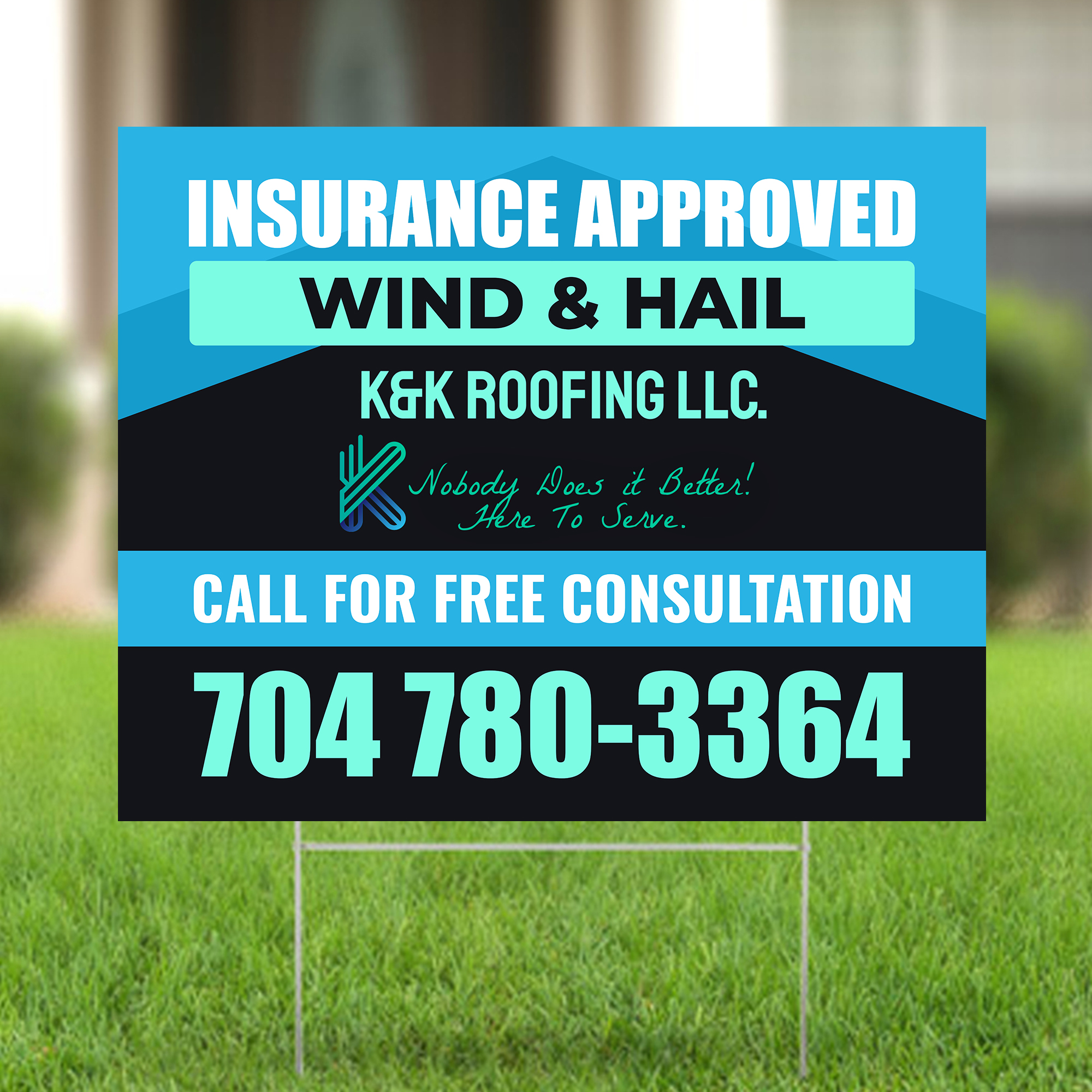 Signage Design by ecorokerz for K&K ROOFING  | Design #26511538