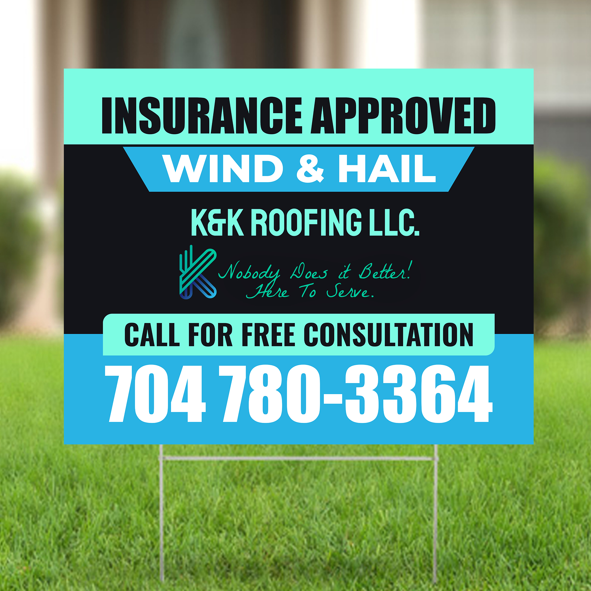 Signage Design by ecorokerz for K&K ROOFING  | Design #26511539