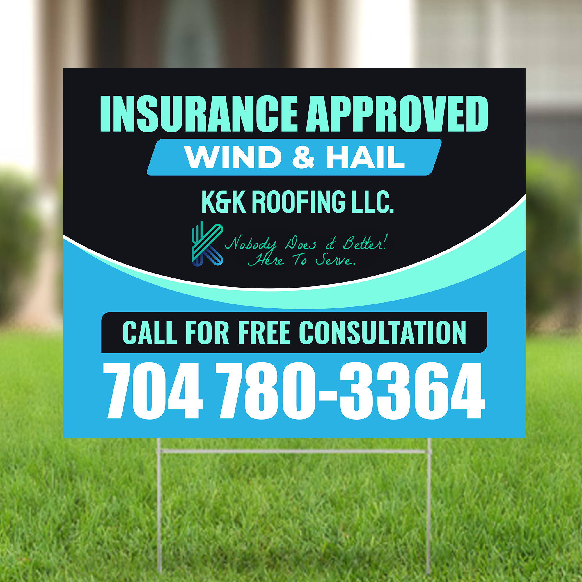Signage Design by ecorokerz for K&K ROOFING  | Design #26511540