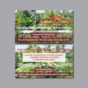 CANNABIS GROWING MACHINES Business Card Design | Visitenkarten-Design von R.design