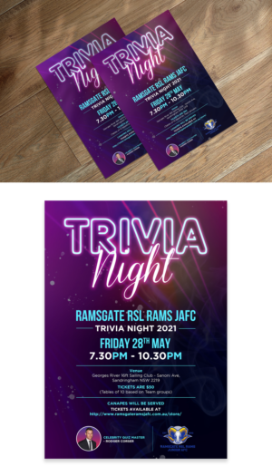 Ramsgate Rams Trivia Night | Design de Flyer par ZeneFashions