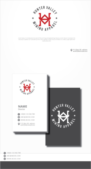 H V M A, HUNTER VALLEY MINING APPAREL | Diseño de Logo por graphicevolution