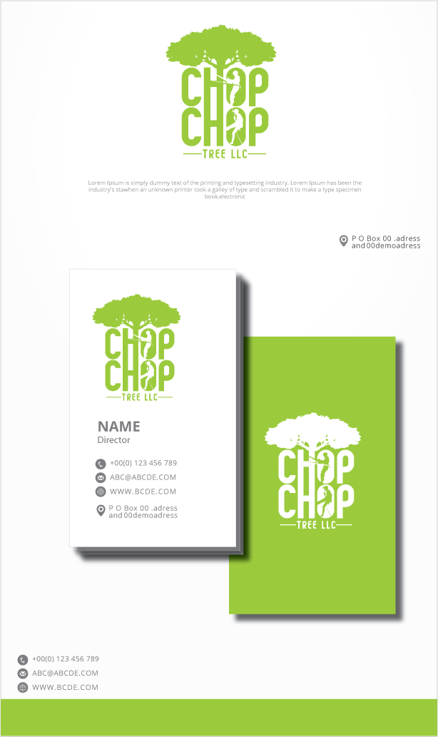 Logo Design by graphicevolution for Chop Chop Tree LLC | Design #26519167