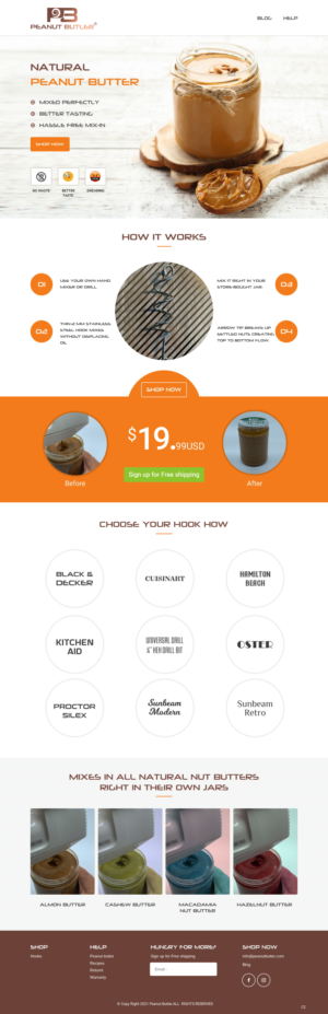 Web Design by pb for The Peanut Butler | Design: #26533169