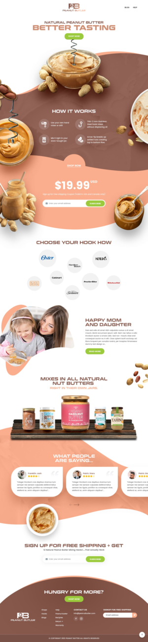 Web Design by syrwebdevelopment for The Peanut Butler | Design: #26589348