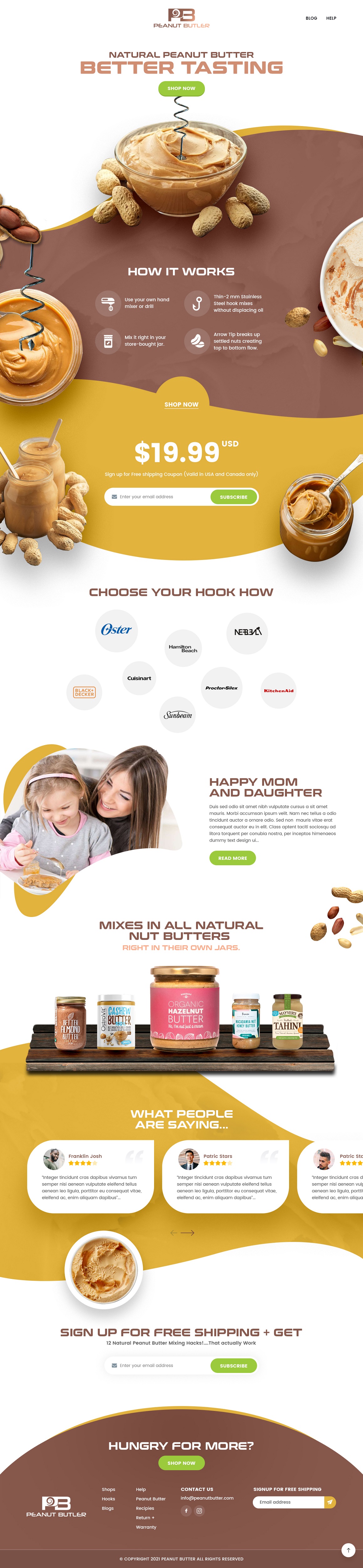 Web Design by syrwebdevelopment for The Peanut Butler | Design #26589349
