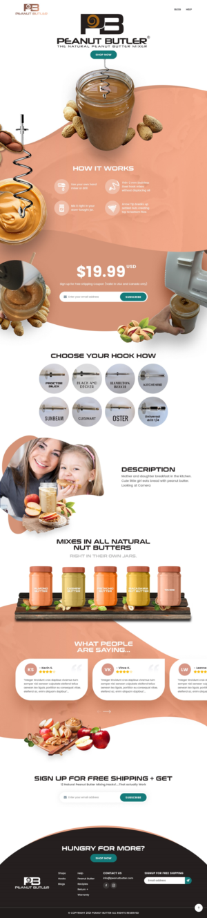 Web Design by syrwebdevelopment for The Peanut Butler | Design: #26654588