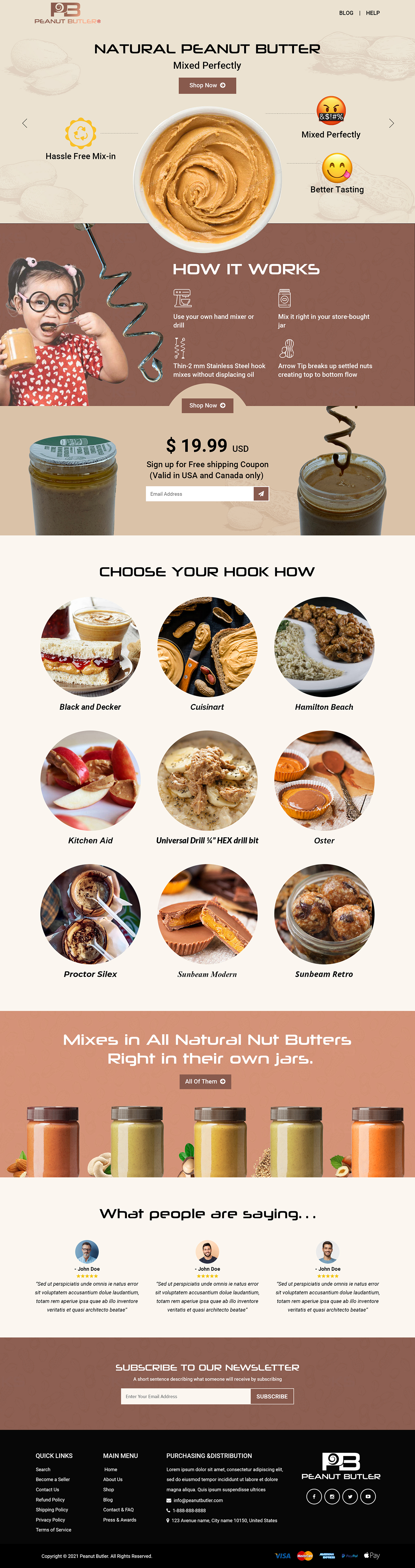 Web Design by Titan Eagle for The Peanut Butler | Design #26540373