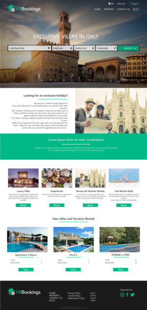 Very new and innovative Web design for Property managers of Vacation rentals | Web Design by lionx