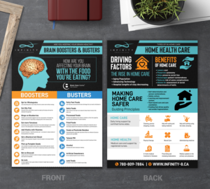 infographic about brain health and home health | Diseño Infográfico por SAI DESIGNS