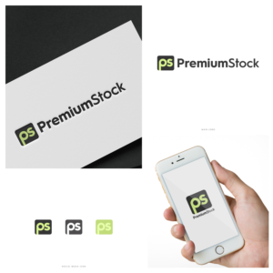 PremiumStock (all one word, just as shown) | Logo Design by DominicDesign