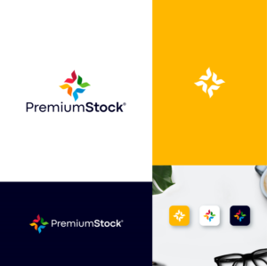 PremiumStock (all one word, just as shown) | Logo Design by JBalloon Design