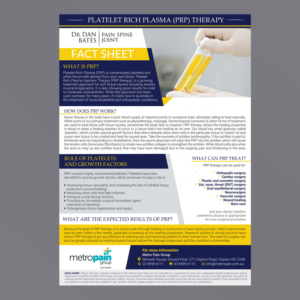 Patient Fact sheets for medical conditions and treatments | Diseño Gráfico por DA.