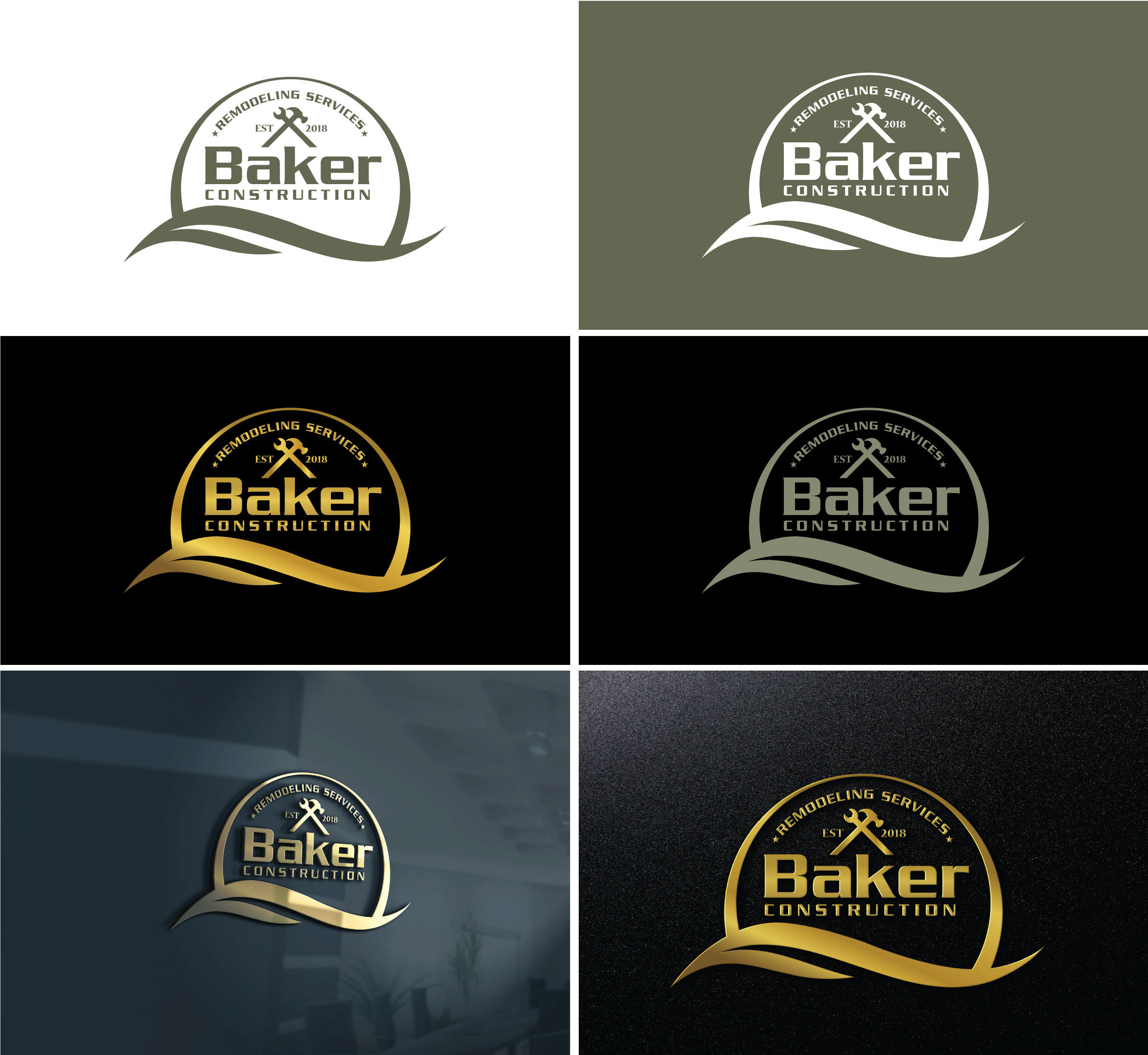 Logo Design by FireflyArt for Baker Construction | Design #26527906