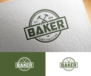 Baker Construction est 2018 | Logo Design by step forward 2