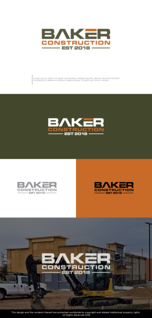 Baker Construction est 2018 | Diseño de Logo por Kim Ji