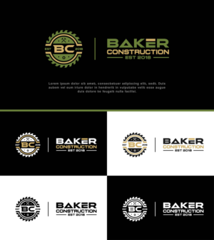 Baker Construction est 2018 | Logo Design by Fandiart