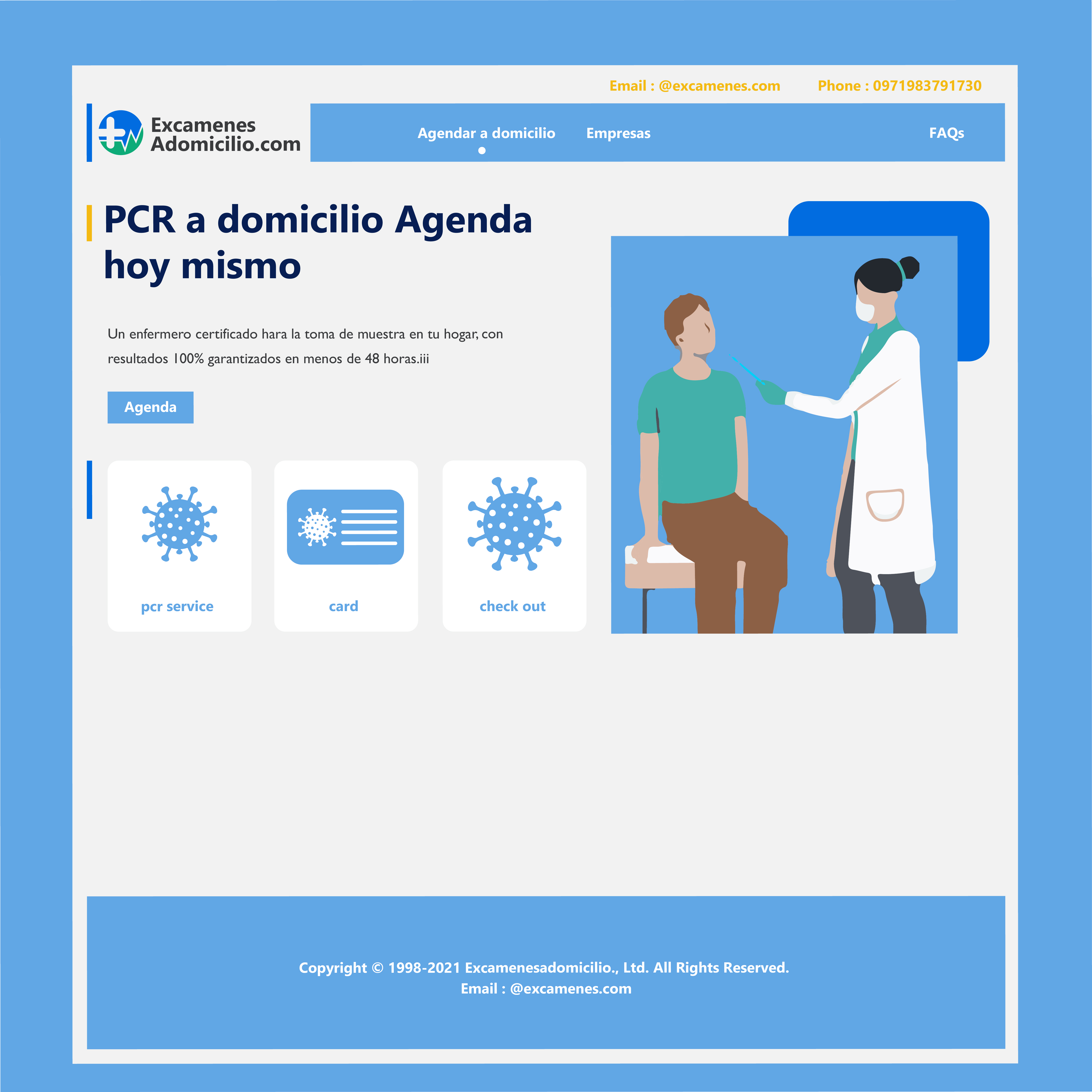 Web Design by pramudya010688 for Examenesadomicilio.com | Design #26528922