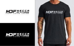 Mecca of Fitness "Live Fit - Live Life - Live Long". Logo color combinations red, black yellow, and/or white. | Design de Logo par Ovaz.Syd