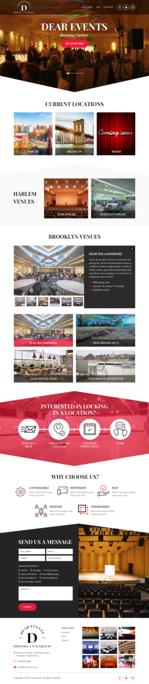 Event Space Website (clone) | Diseño Web por Starlyn DS