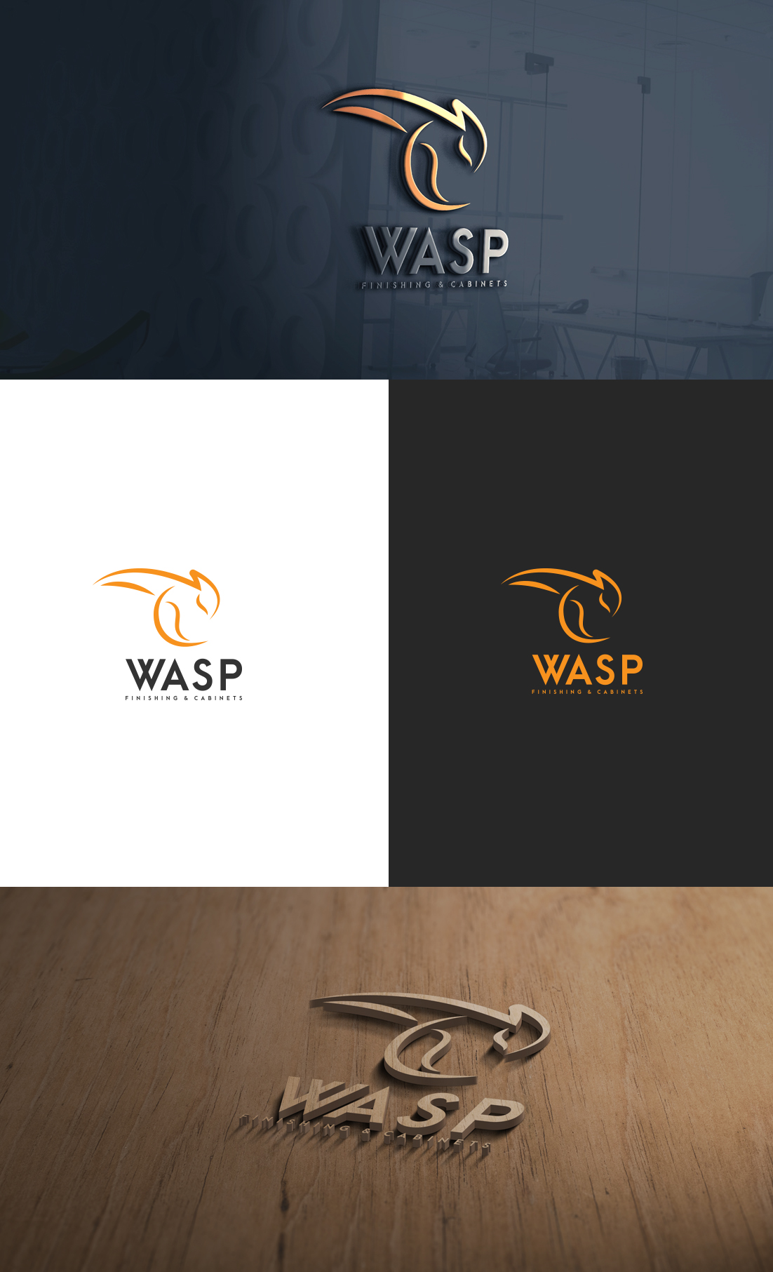 Logo Design by GLDesigns for WASP FINISHING & CABINETS  | Design #26527869