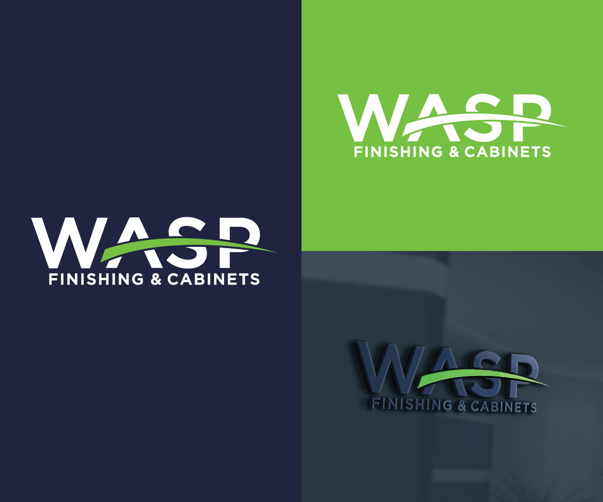 Logo Design by Atec for WASP FINISHING & CABINETS  | Design #26539886