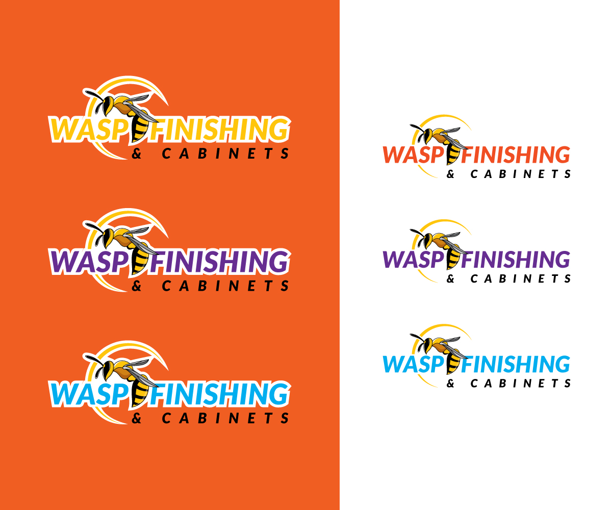 Logo Design by step forward 2 for WASP FINISHING & CABINETS  | Design #26531174