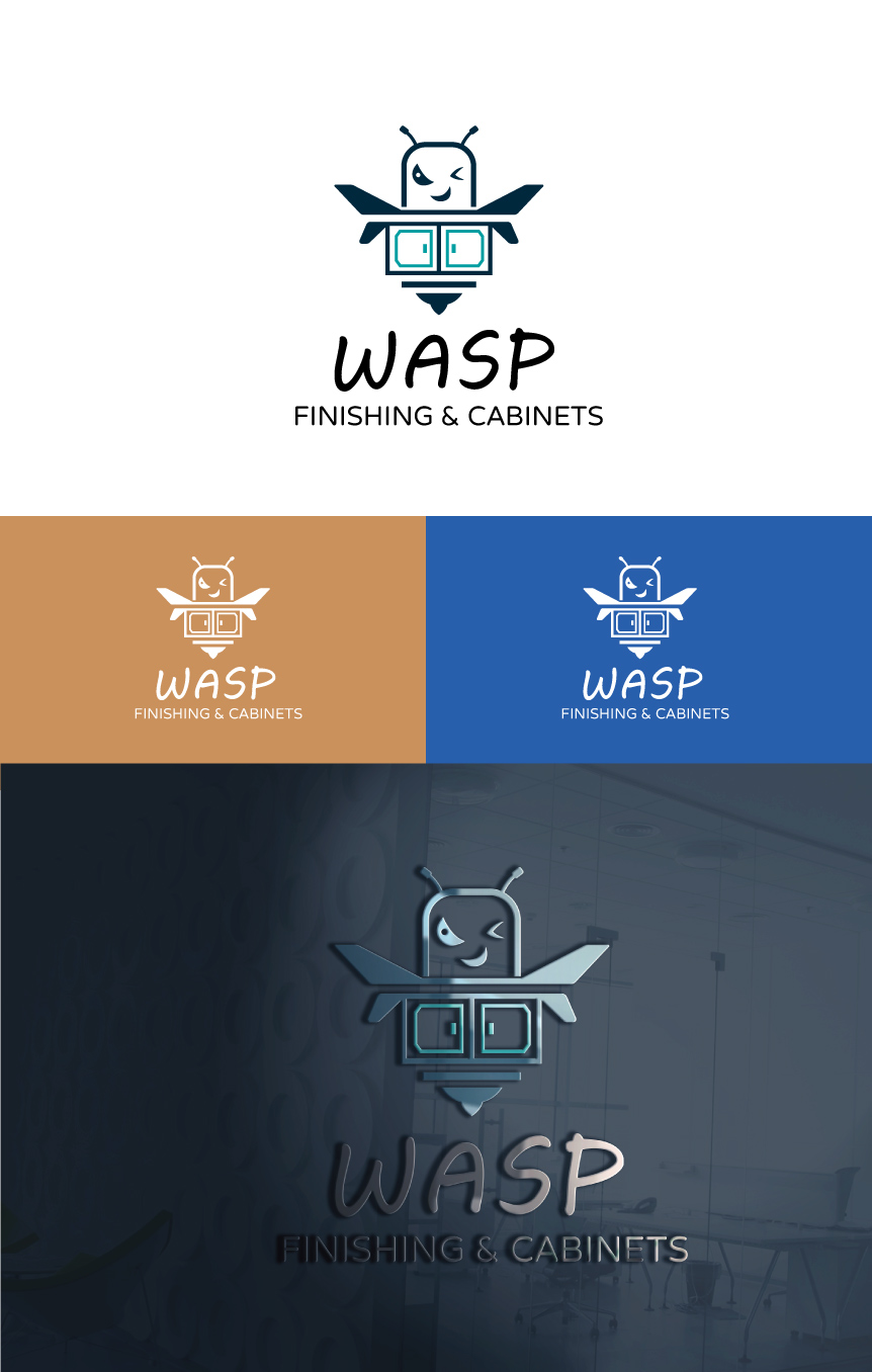 Logo Design by Dylan H for WASP FINISHING & CABINETS  | Design #26533181