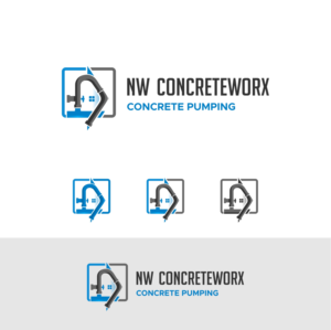 NW Concreteworx Concrete Pumping | Logo Design by ZeneFashions