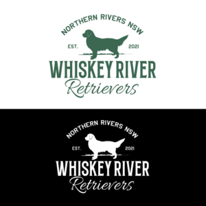 Whiskey River Retrievers - Est 2020 - Ranch Raised Golden Retrievers | Logo Design by NILDesigns